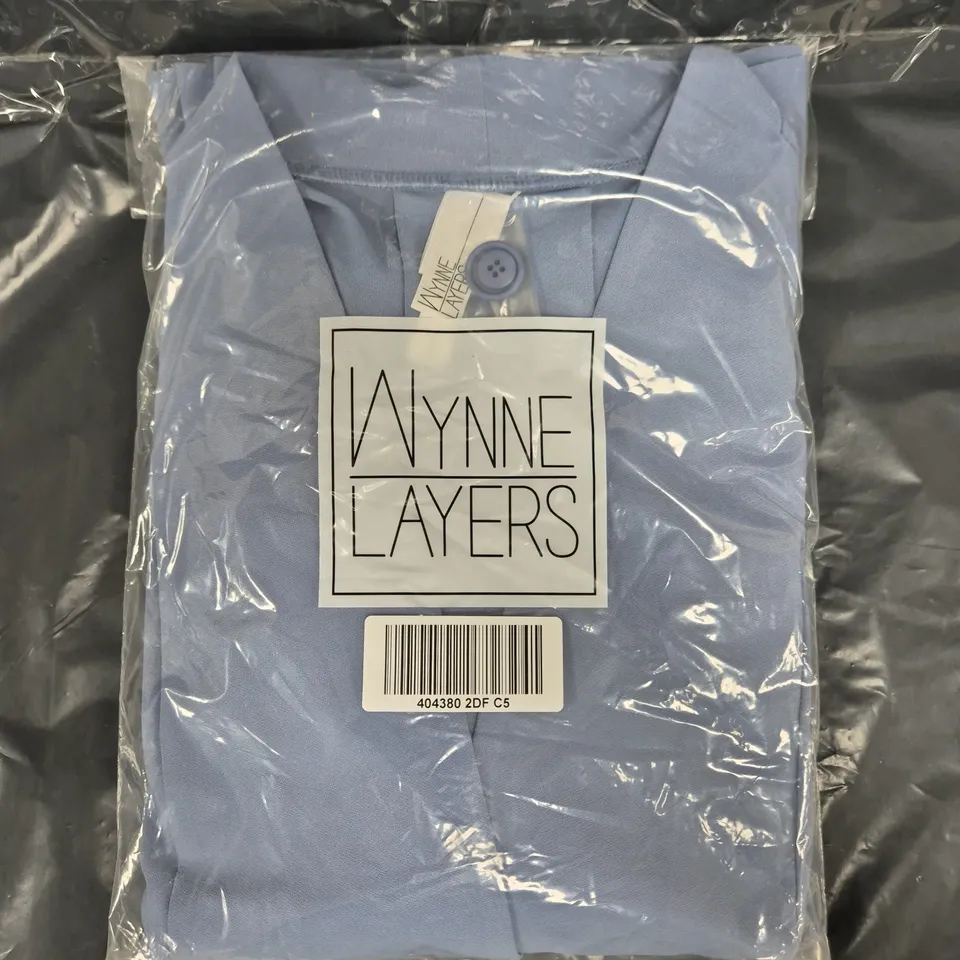 SEALED WYNNE LAYERS LONG SLEEVE WOMEN'S TOP IN POWDER BLUE SIZE LARGE