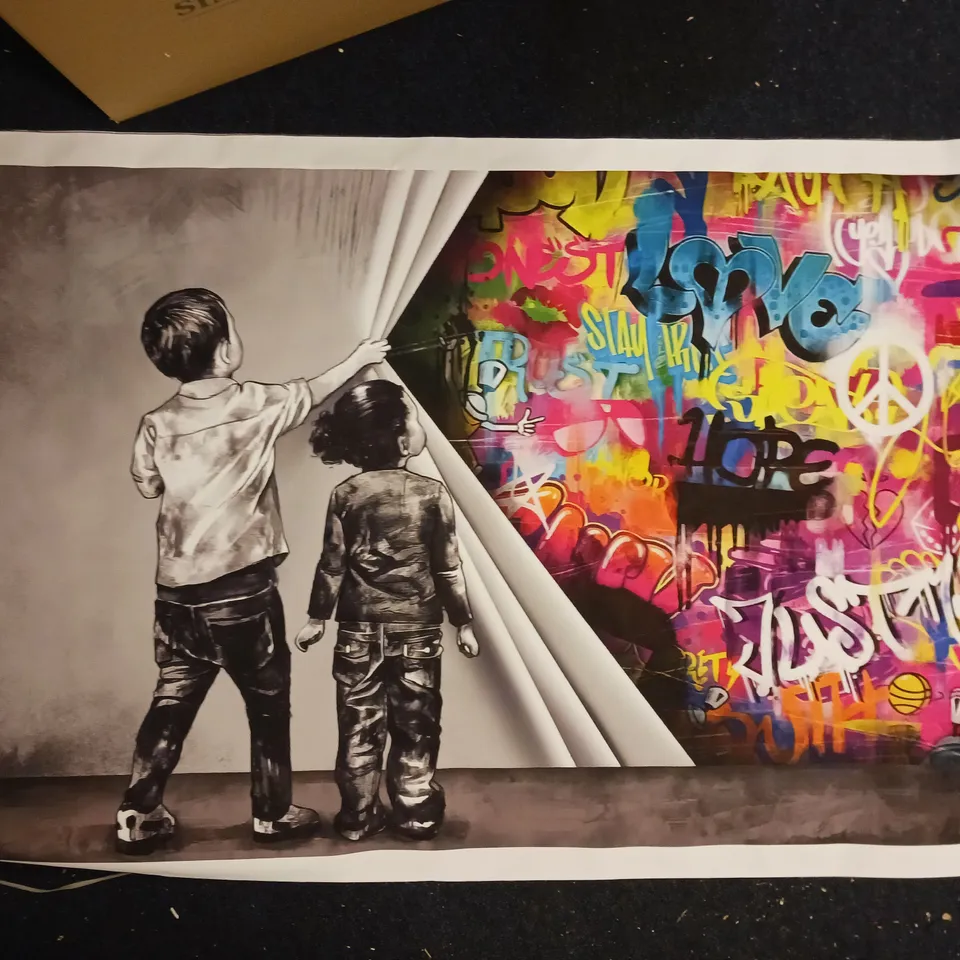 SET OF 2 GRAFFITI STYLE ART PRINTS - ARTIST UNCREDITED