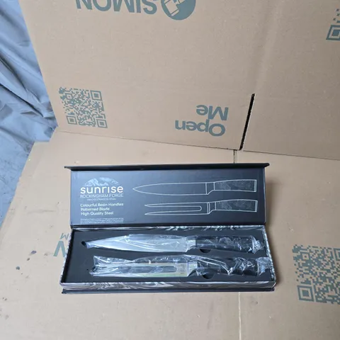 SUNRISE ROCKINGHAM FORGE KNIFE SET – 2 PIECE, X40CR13 STAINLESS STEEL, RESIN HANDLES