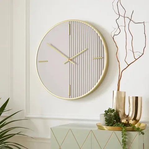 BOXED GEORGI RIBBED WALL CLOCK