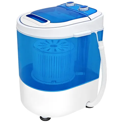 BOXED DISPLAY4TOP PORTABLE MINI WASHING MACHINE SPIN CYCLE W/BASKET - BLUE