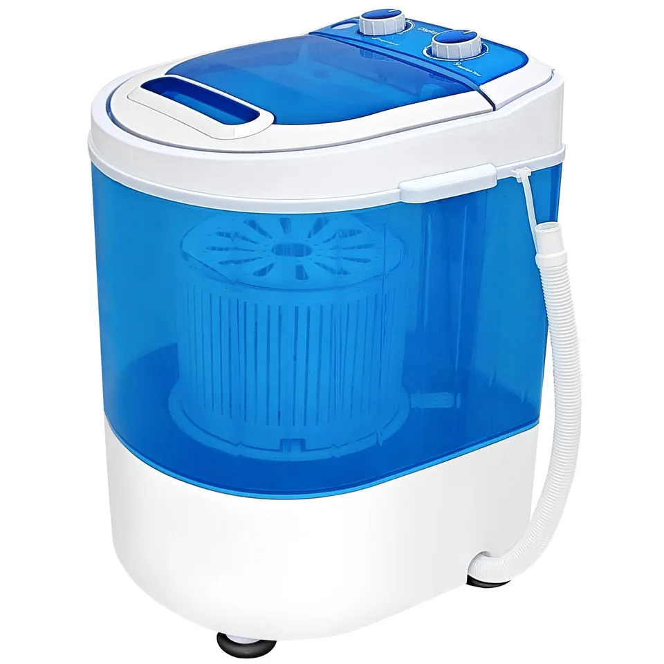 BOXED DISPLAY4TOP PORTABLE MINI WASHING MACHINE SPIN CYCLE W/BASKET - BLUE