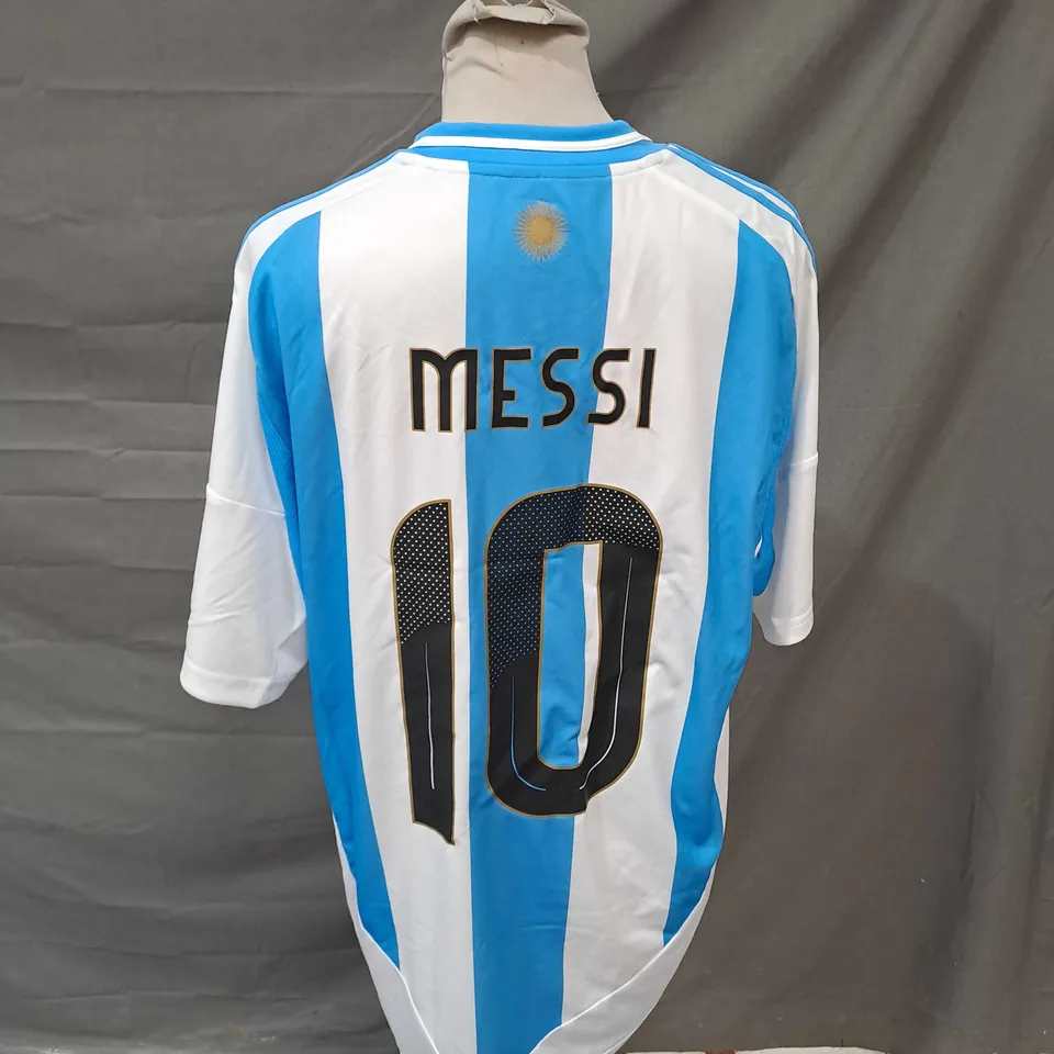 ADIDAS ARGENTINA FIFA 2022 WORLD CHAMPIONS SHIRT - MESSI 10 - LARGE