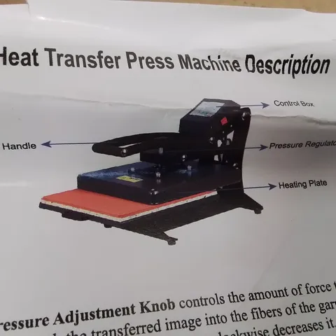 BOXED FLAT HEAT TRANSFER PRESS