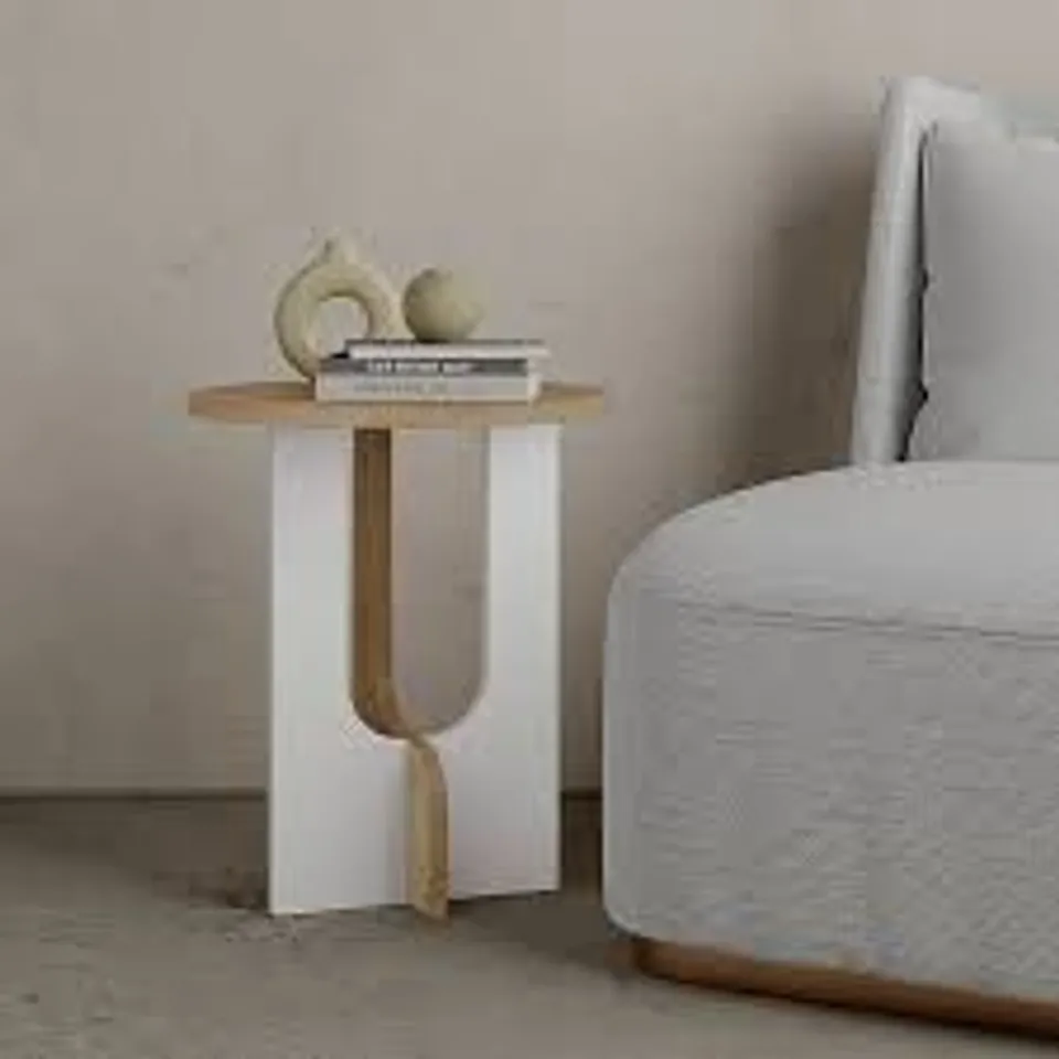BOXED DECORTIE LUNA MODERN SIDE END TABLE