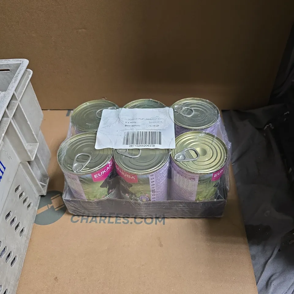 APPROXIMATELY 18 CANS OF EUKANUBA PUPPY DOG FOOD - 400G CANS - BEST BEFORE 16/10/27