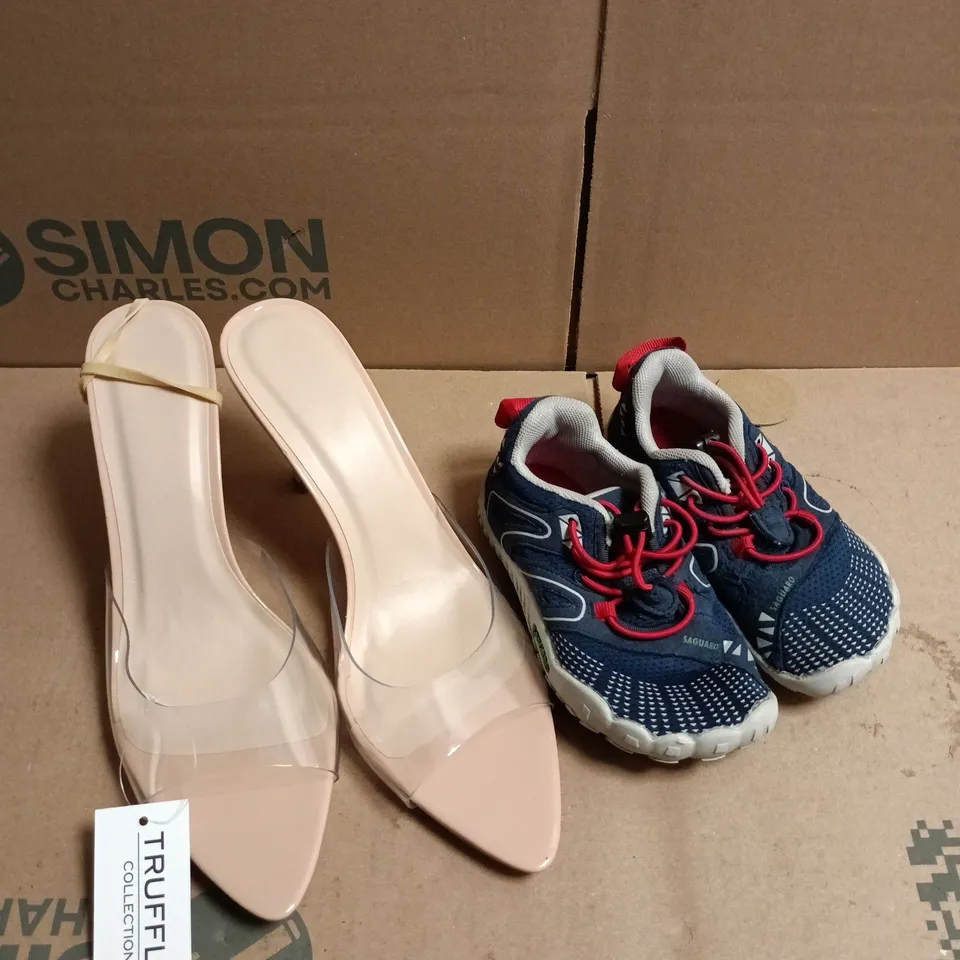 APPROXIMATELY 10 ASSORTED PAIRS OF FOOTWEAR PRODUCTS IN VARIOUS STYLES & SIZES 