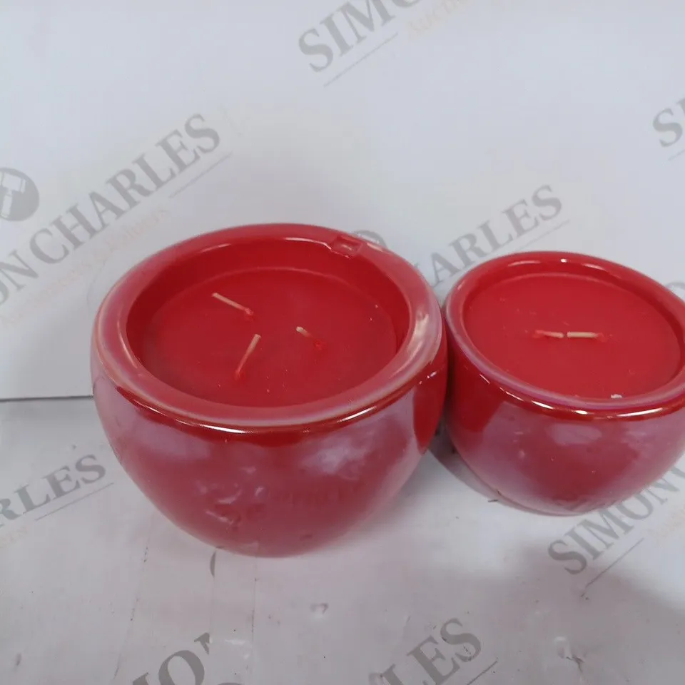 HOMEWORX BY HARRY SLATKIN & CO. CERAMIC MEDIUM AND LARGE APPLES