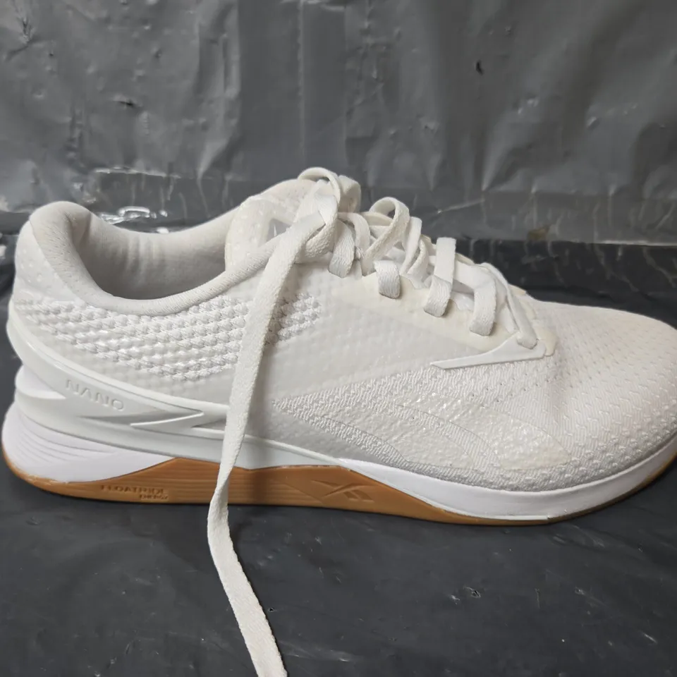 UNBOXED PAIR OF REEBOK NANO.X3 TRAINERS IN WHITE - UK 3.5