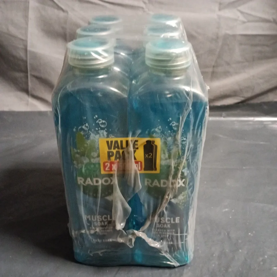 Radox Muscle Soak Bath Soak Value Pack – 6 bottles