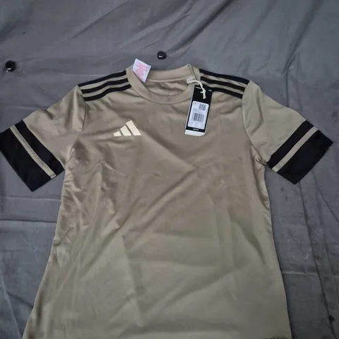 Adidas Kids' Jersey T-Shirt – Beige, 11-12Y/152cm (AEROREADY)