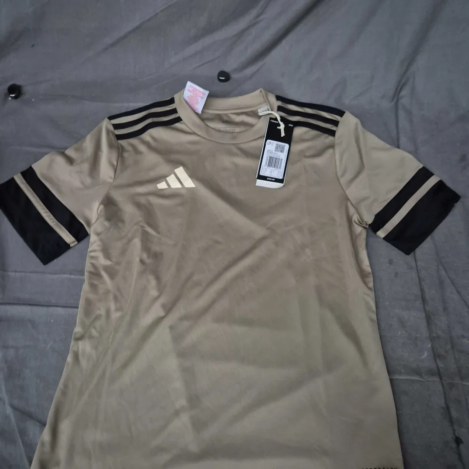 Adidas Kids' Jersey T-Shirt – Beige, 11-12Y/152cm (AEROREADY)