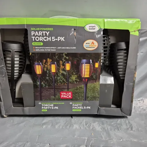SOLAR POWERED PARTY TORCH 5 PACK