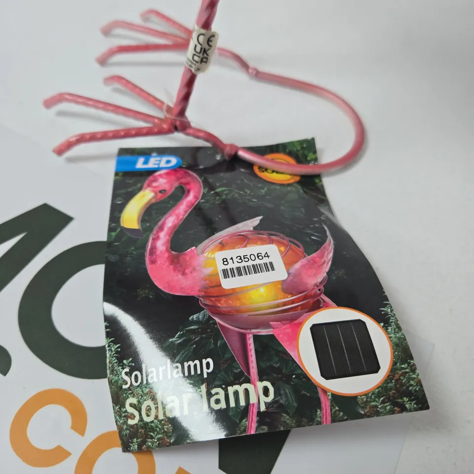 FLAMINGO SOLAR LAMP – PINK LED GARDEN ORNAMENT