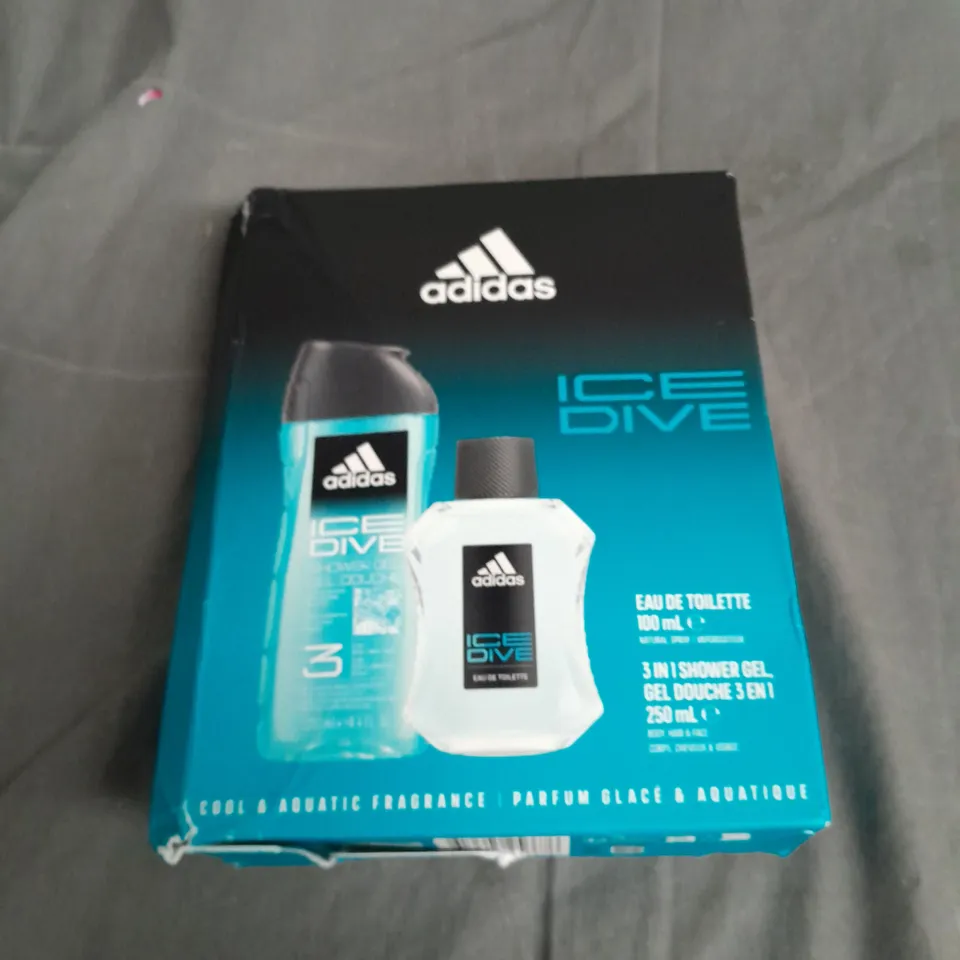 BOXED ADIDAS ICE DIVE 100ML EDT FOR HIM GIFTSET