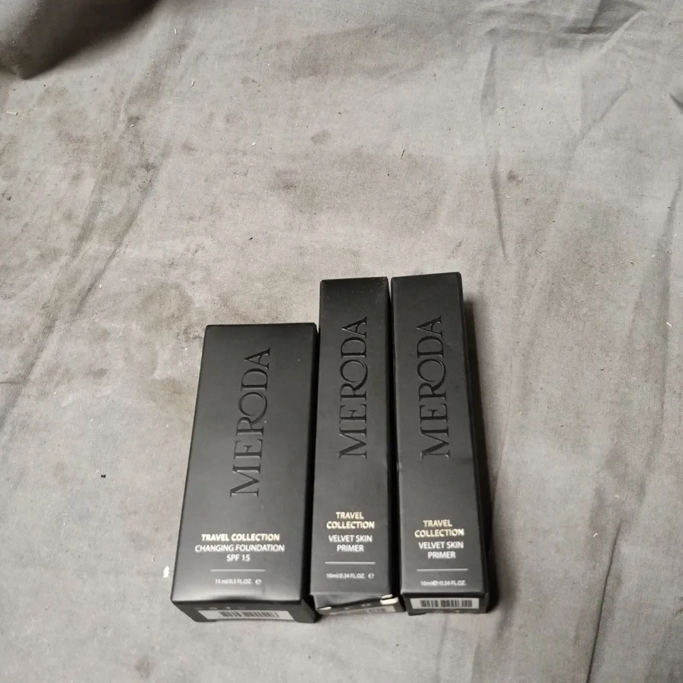 3 X MERODA TRAVEL COLLECTION ITEMS