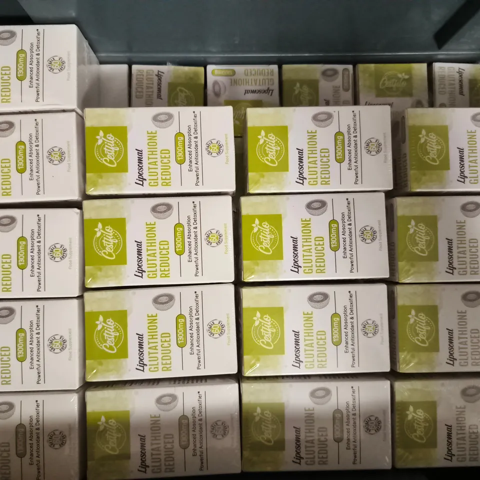 APPROXIMATELY 50 SEALED PACKS OF CESTFILO LIPOSOMAL GLUTATHIONE REDUCED 1300MG FOOD SUPPLEMENTS (60 SOFTGELS PER PACK)