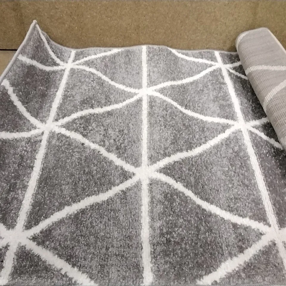 BRAND NEW PACO HOME GREY STELLA SV RUG SIZE 70CM X 140CM