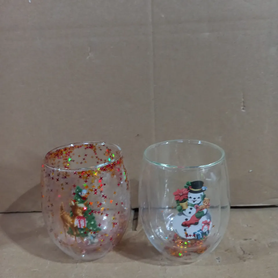 MR CHRISTMAS SET OF 2 FESTIVE INSULATED TUMBLERS