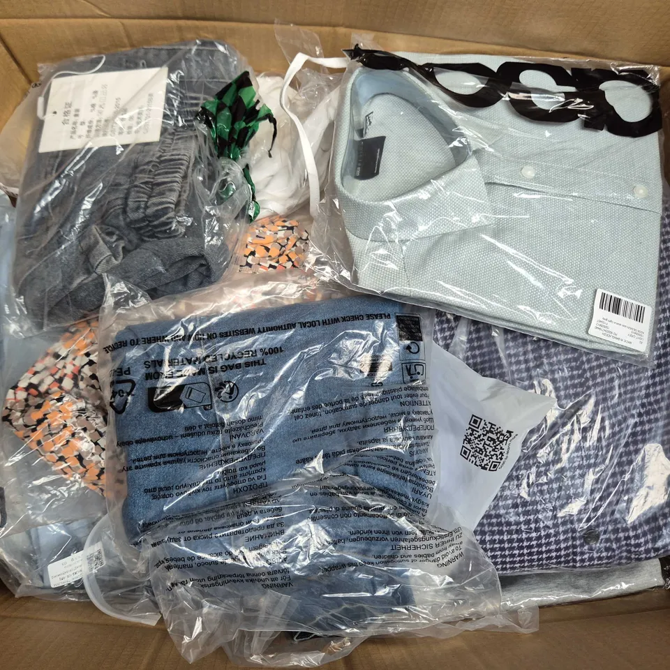 APPROXIMATELY 40 ASSORTED CLOTHING ITEMS IN VARIOUS SIZES, STYLES & COLOURS TO INCLUDE BRANDS SUCH AS BERSHKA, SHEIN, ASOS, ETC - COLLECTION ONLY