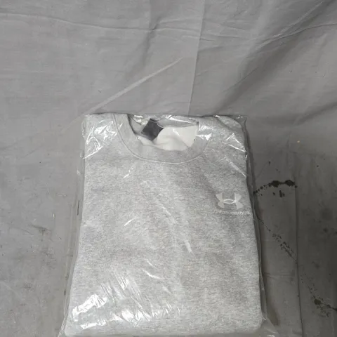 UNDER ARMOUR GREY CREW NECK JUMPER - SIZE SMALL