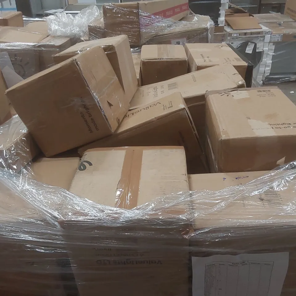PALLET CONTAINING A VERY LARGE QUANTITY OF ASSORTED DESIGNER LIGHTING PRODUCTS
