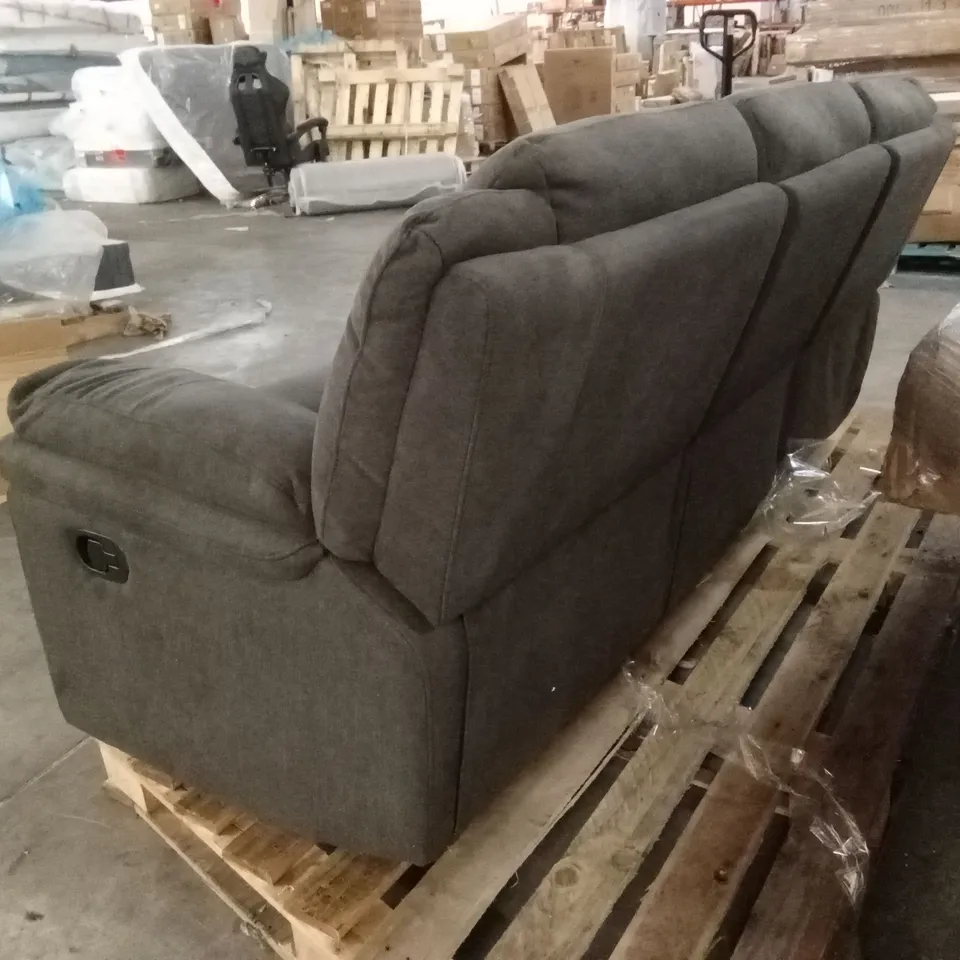 ALBION FABRIC 3 SEATER HIGH BACK MANUAL RECLINER SOFA RRP £749