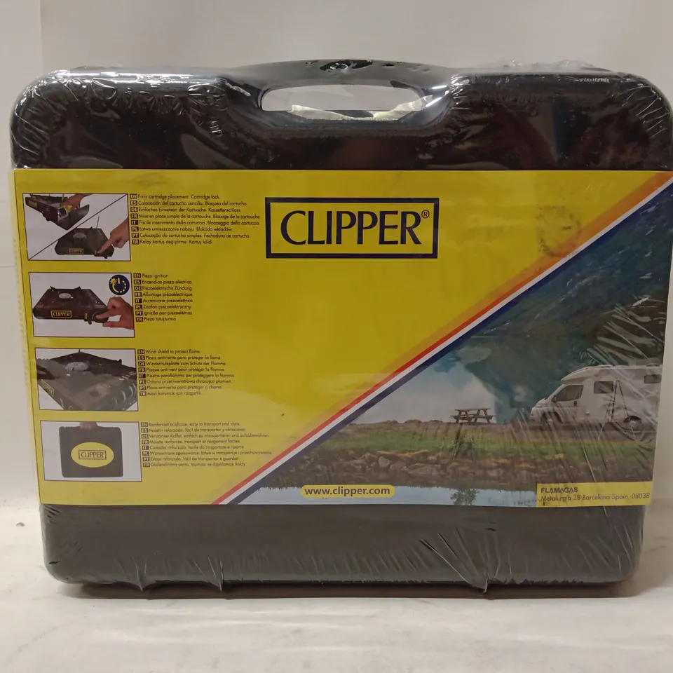 CLIPPER CAMP STOVE – PORTABLE BUTANE COOKER, BOXED