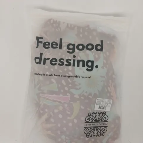 BAGGED NEVER FULLY DRESSED STAR FAWN SOPHIE DRESS IN BROWN/MULTI SIZE UK 10