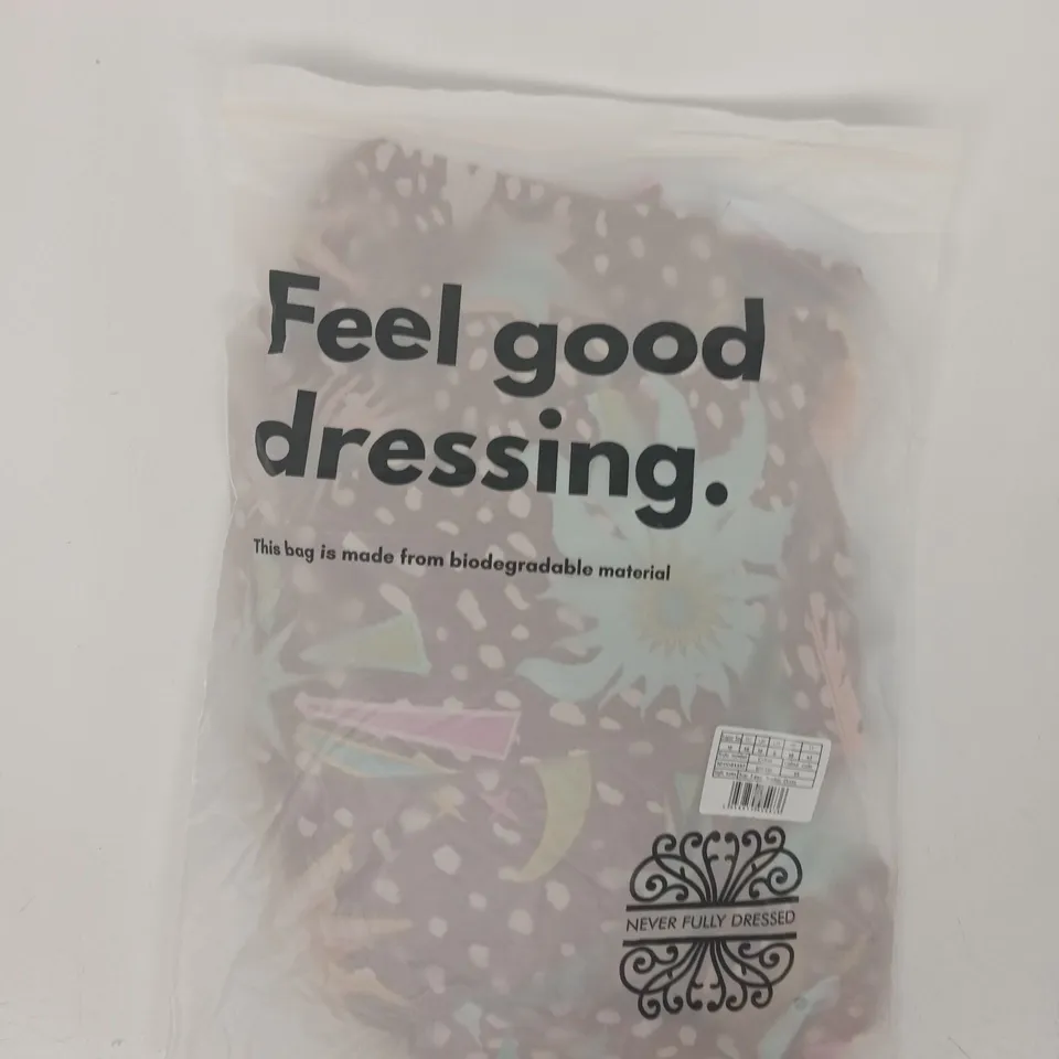 BAGGED NEVER FULLY DRESSED STAR FAWN SOPHIE DRESS IN BROWN/MULTI SIZE UK 10