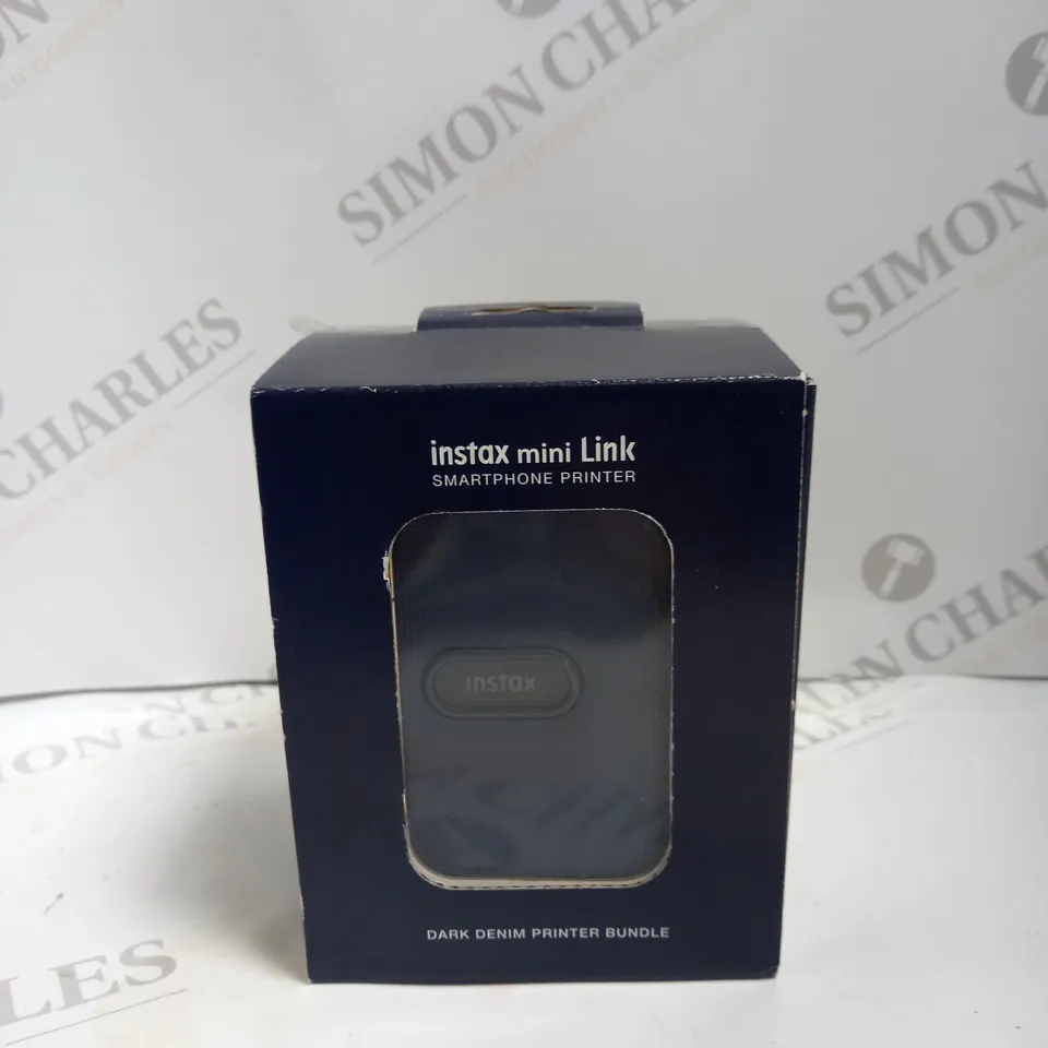 BOXED INSTAX MINI LINK SMARTPHONE PRINTER DARK DENIM BLUE PRINTER BUNDLE 