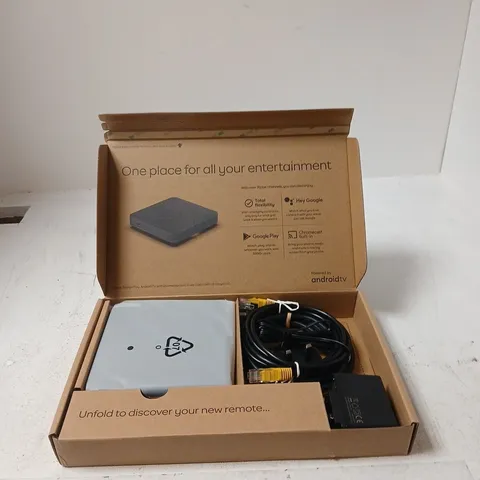 TALKTALK STREAMING MEDIA PLAYER – ANDROID TV BOX WITH REMOTE (MODEL UZW4054TTG) – BOXED
