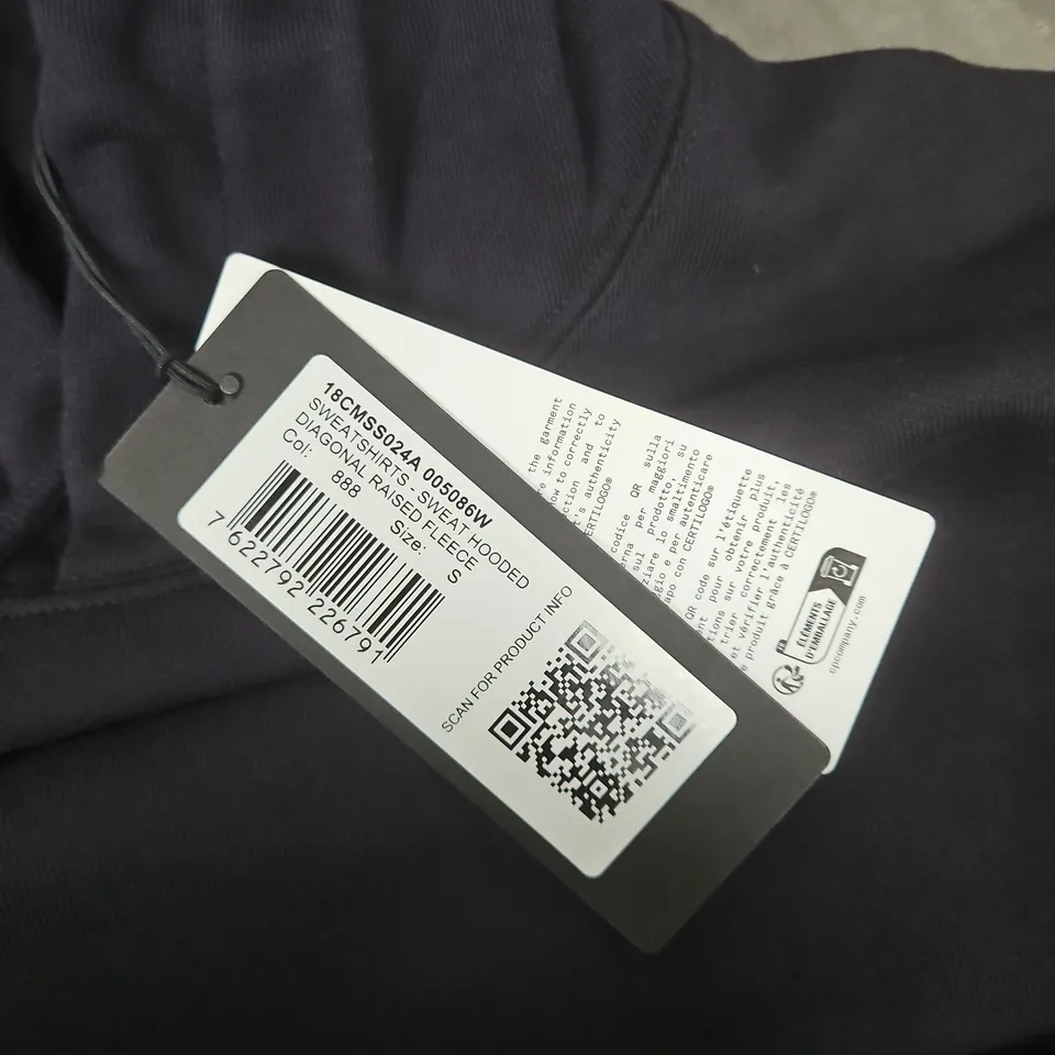 C.P. COMPANY HOODED SWEATSHIRT – NAVY, SIZE S