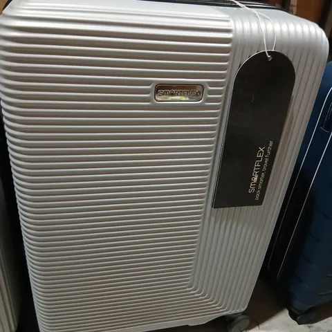 SMARTFLEX HARD-SHELL SUITCASE – SILVER, FOUR-WHEELED TRAVEL LUGGAGE
