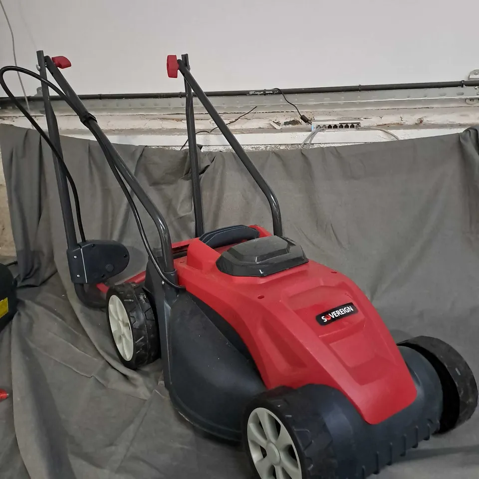 UNBOXED SOVERIGN ROTARY BLADE RED LAWN MOWER 