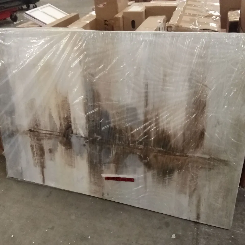 LARGE WRAPPED ABSTRACT ART PRINT ON CANVAS