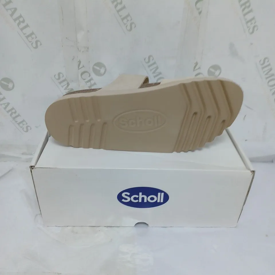BOXED SCHOLL SOFT STEP LADIES SANDALS BUCKLE FASTENING SIZE 7 CREAM