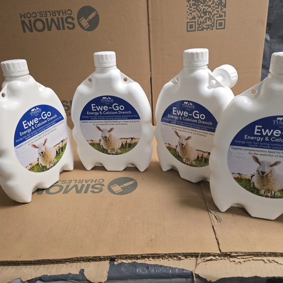 EWE-GO ENERGY & CALCIUM DRENCH FOR SHEEP – 4 X 1L BOTTLES