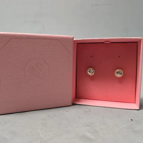 BOXED SWAROVSKI CIRCLE EARRINGS 