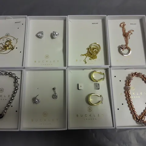 LOT OF 8 ASSORTED BOXED BUCKLEY LONDON JEWELLERY ITEMS