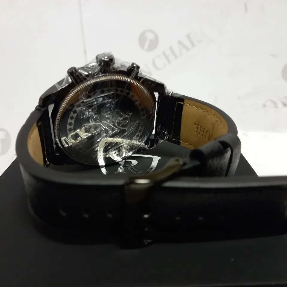 RUCKSTUHL SPORTS CHRONOGRAPH LEATHER STRAP WATCH