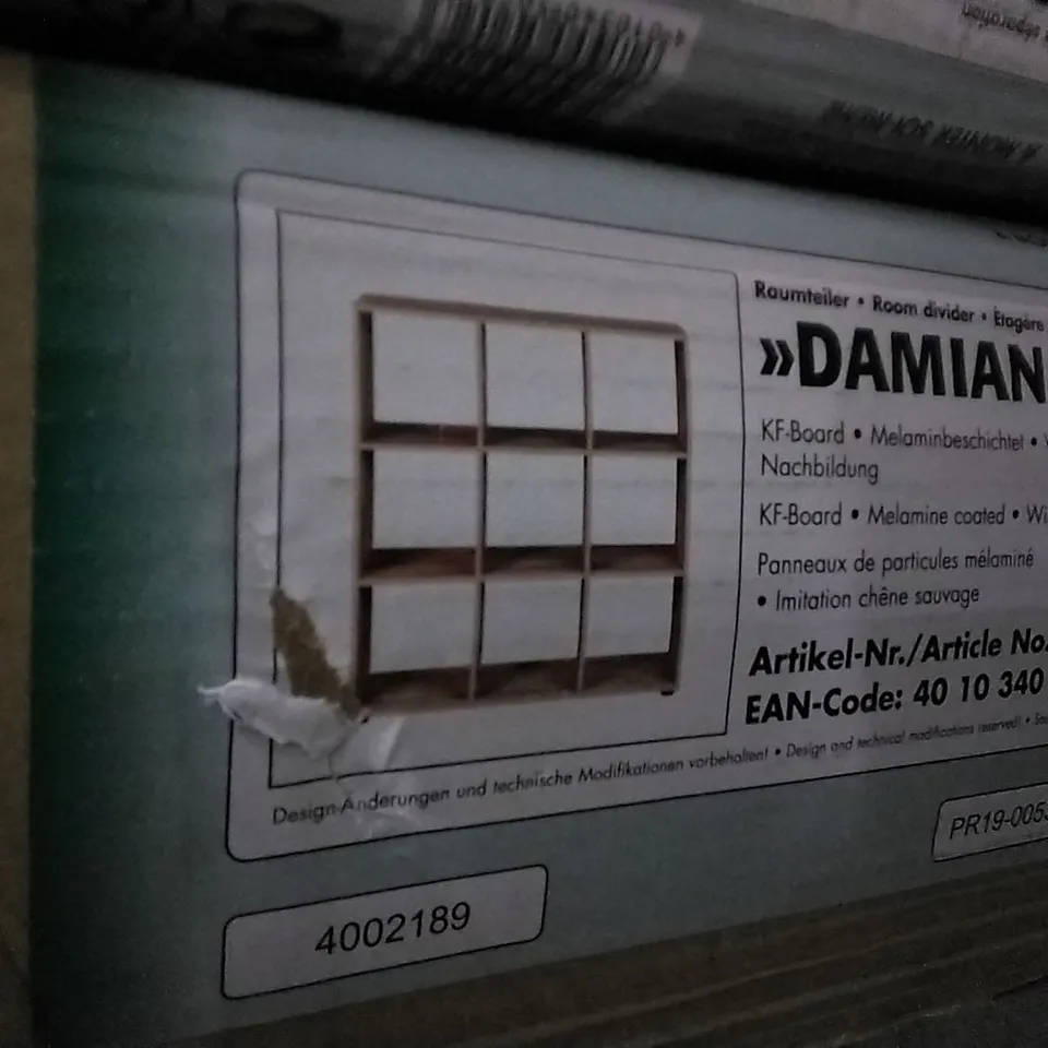 BOXED DAMIAN 9 SQUARE SHELF UNIT
