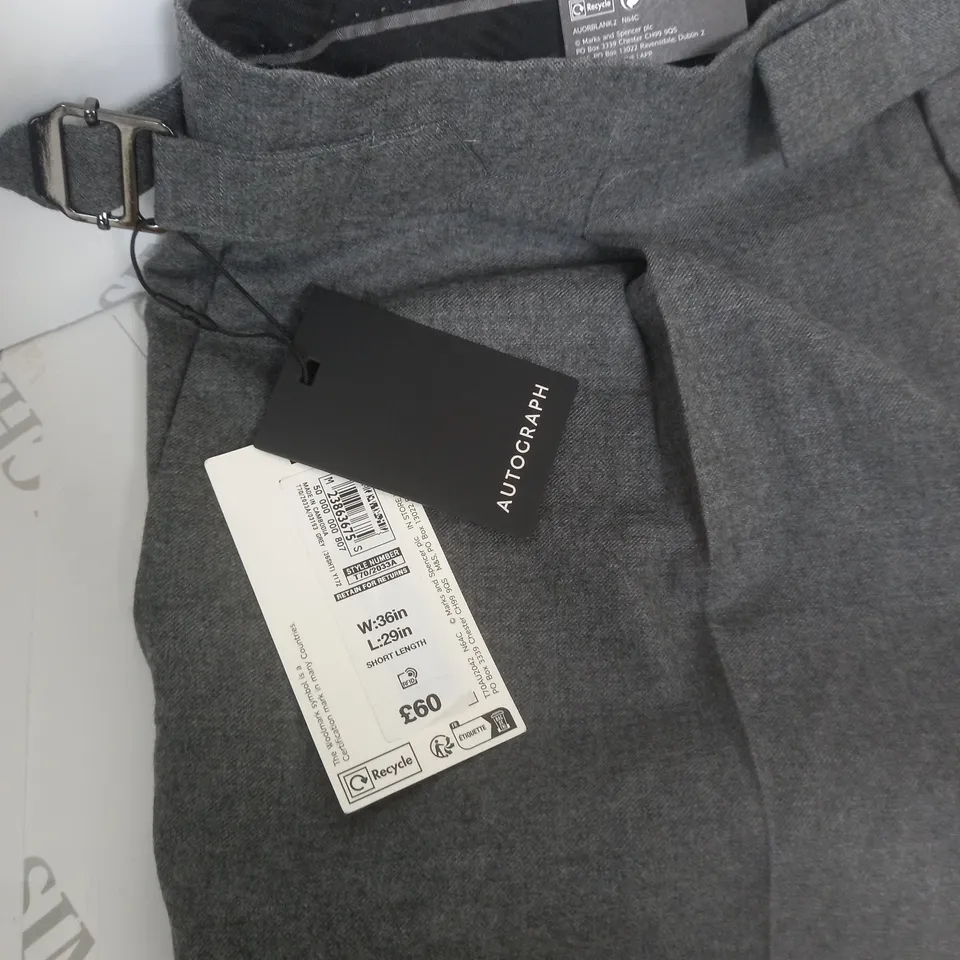 AUTOGRAPH GREY TROUSERS - W36 L29