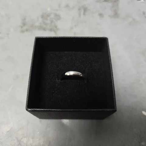 THE LOVE COLLECTION 9CT WHITE GOLD PERSONALISED BAND RING 3M - SIZE UNSPECIFIED 