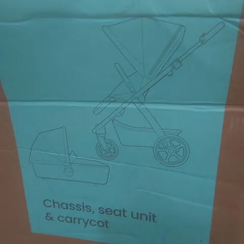 BOXED SILVER CROSS TIDE STROLLER & CARRYCOT - SPACE