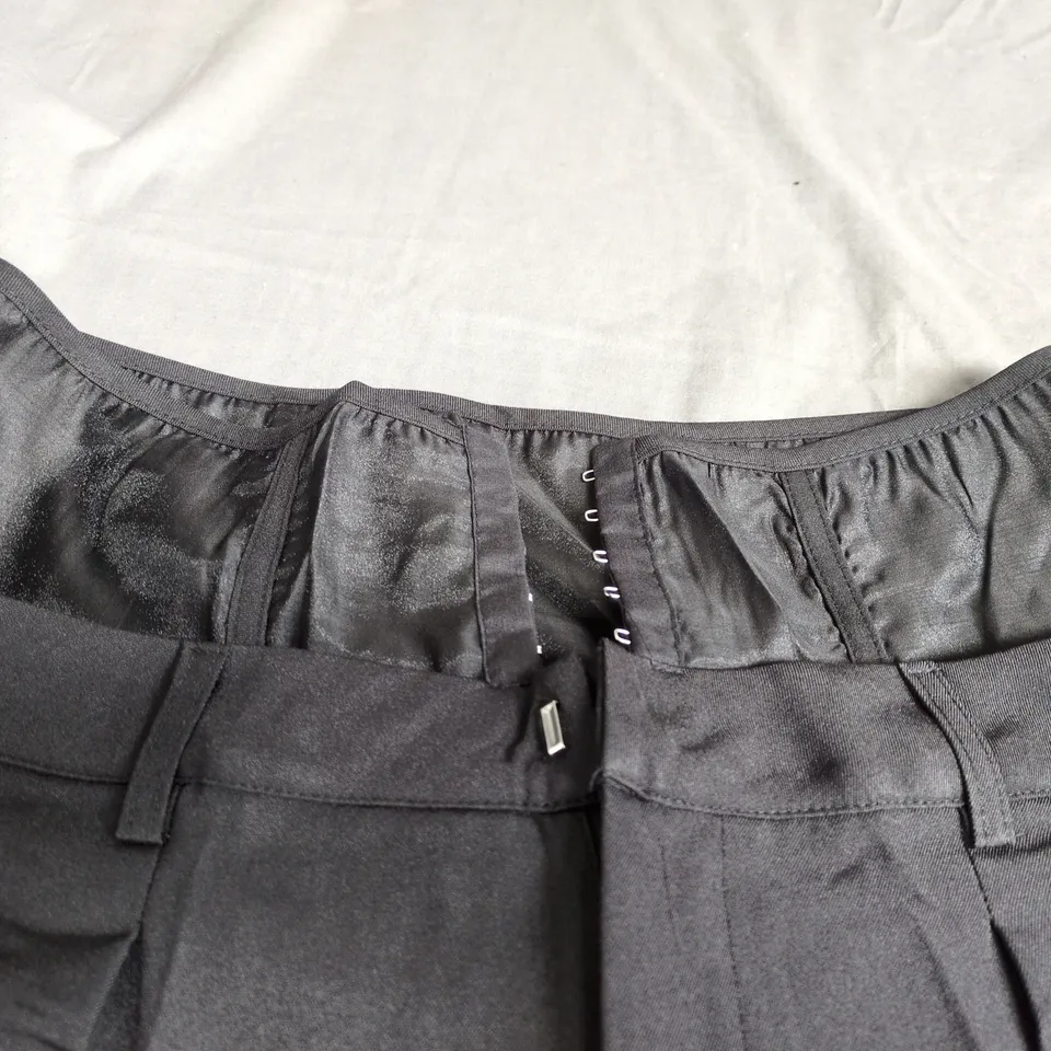CIDER WOMEN'S BLACK TROUSERS WITH SATIN WAISTBAND – SIZE L