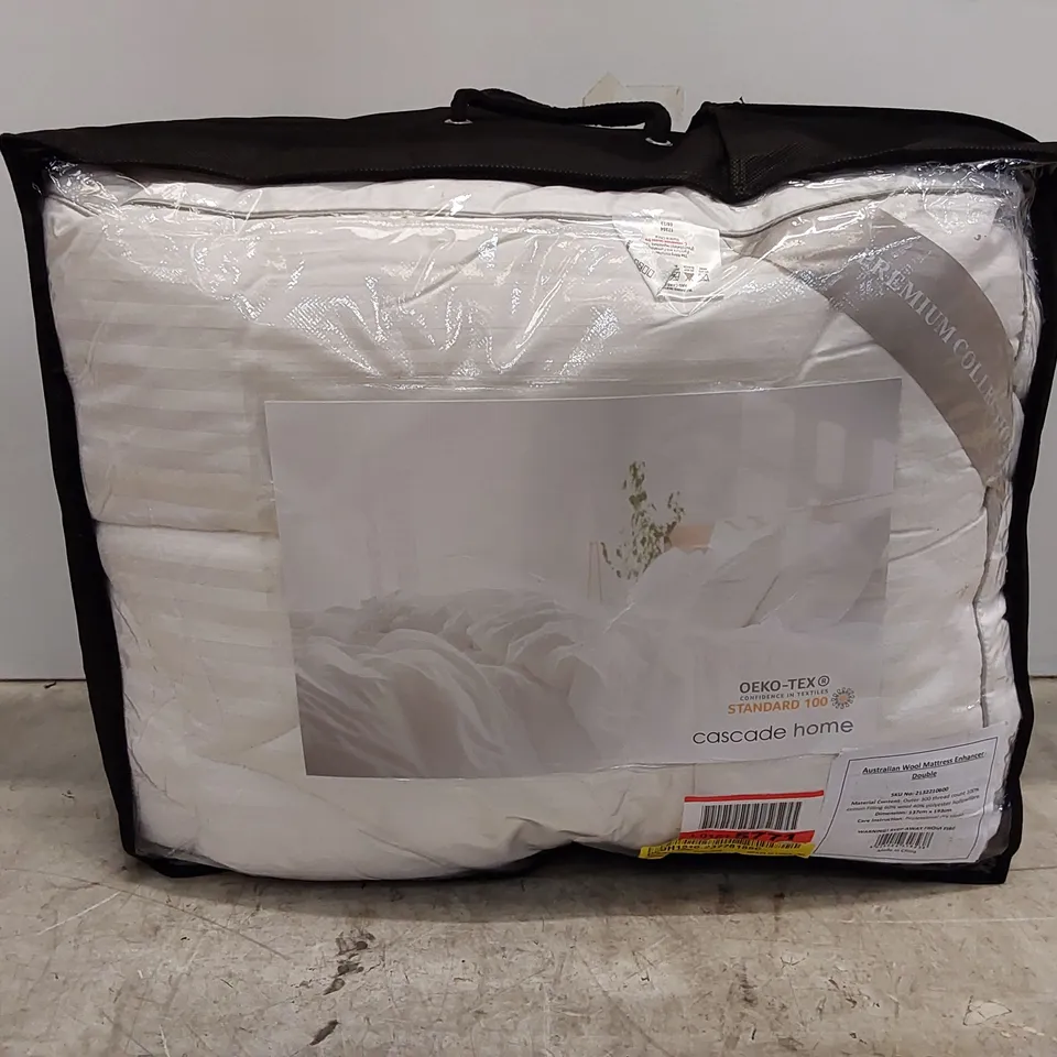 BAGGED 7CM DOUBLE AUSTRALIAN WOOL MATTRESS TOPPER (1 ITEM)