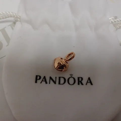 PANDORA ROSE GOLD HEART BELL CHARM