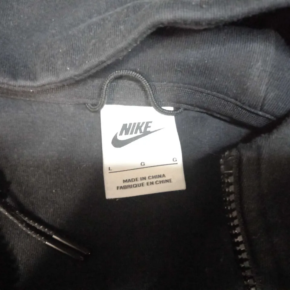 NIKE HOODED TRACKSUIT TOP - BLACK SIZE L
