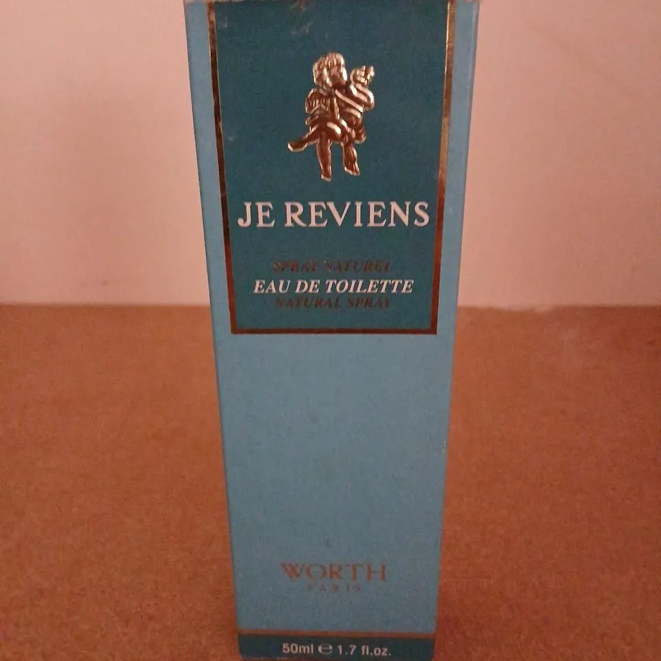 BOXED JE REVIENS WORTH PARIS EAU DE TOILETTE 50ML